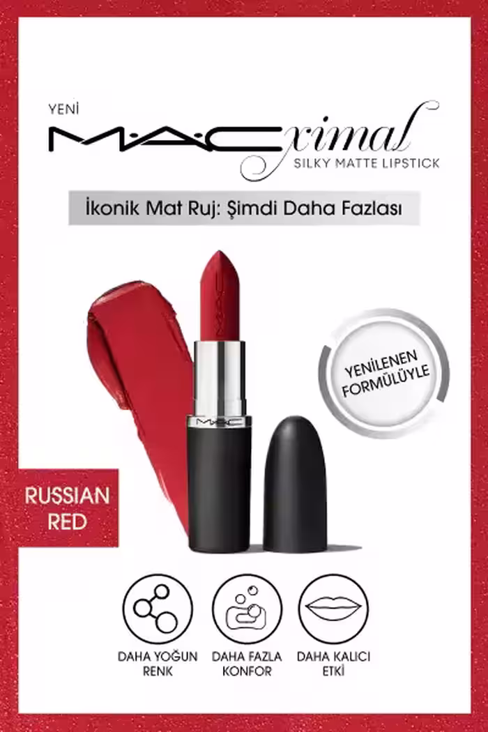 رژ لب مات ابریشمی Mac قرمز روسی - 13220