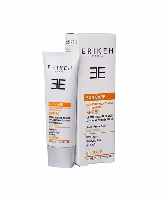 فلوئید ضد آفتاب و ضد جوش SPF50 اریکه 50 میلی لیتر