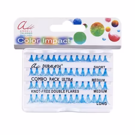 مژه رنگی آردل آبی بدون گره الترادوبل میکس سایز