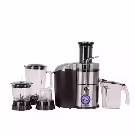 آبمیوه گیری چهار کاره فیلیپس philips توان 1800 وات پایه پلاستیک دو سرعته بدنه استیل
