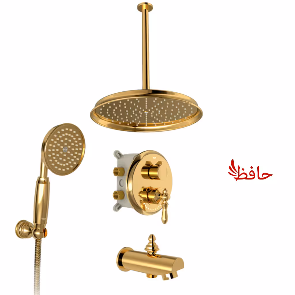 شیر حمام توکار شودر مدل زیگموند طلایی تیپ 4 BRASS