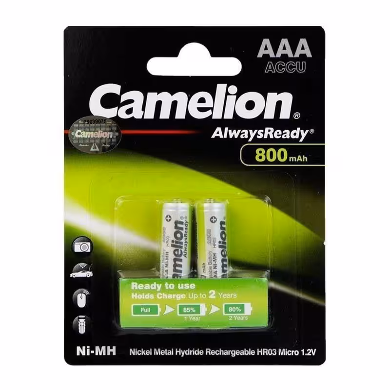 باتری نیم قلم AAA شارژی کملیون 800 Mah