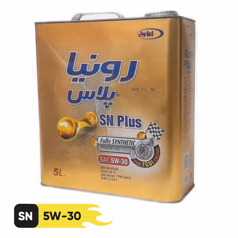روغن موتور ایرانول مدل رونیا پلاس 5W-30 حجم 5 لیتر