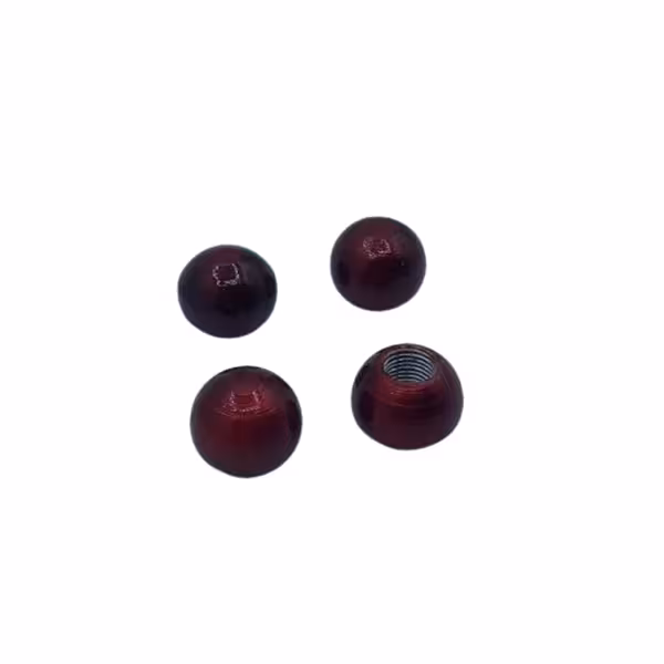 سر والف فلزی طرح توپی رنگ قرمز