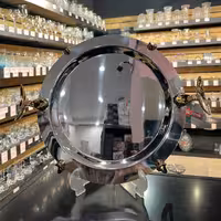 سینی گرد بزرگ قایقی دسته طلا کد 821