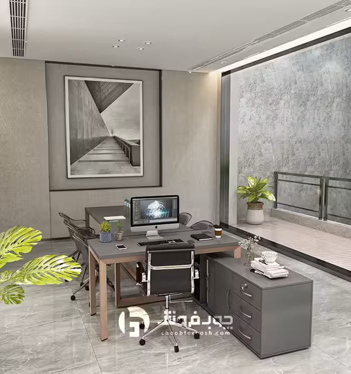 ست میز مدیریت و کنفرانس چوب فروش کد KC630