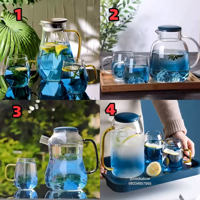 انواع سرویس پارچ و لیوان ترک