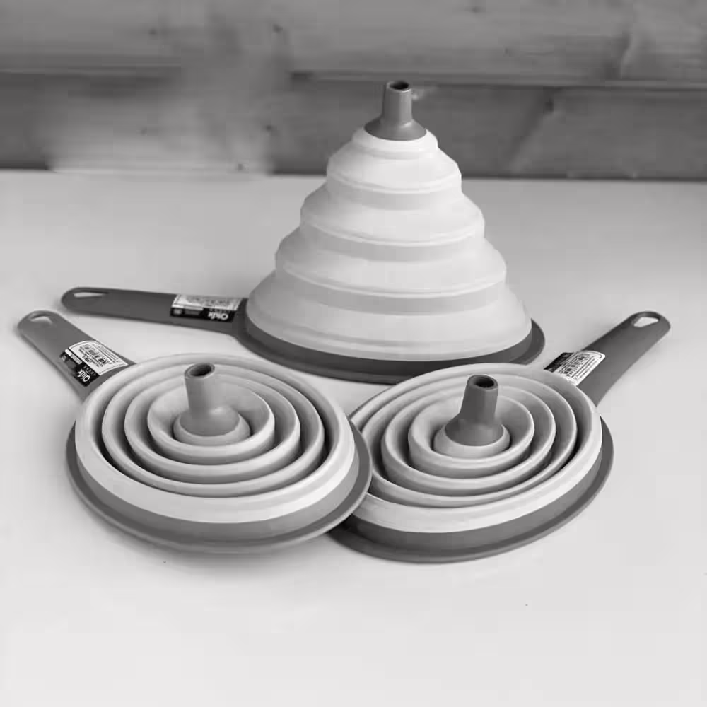 قیف دسته دار تاشو کیولوکس رنگ طوسی کد 009312