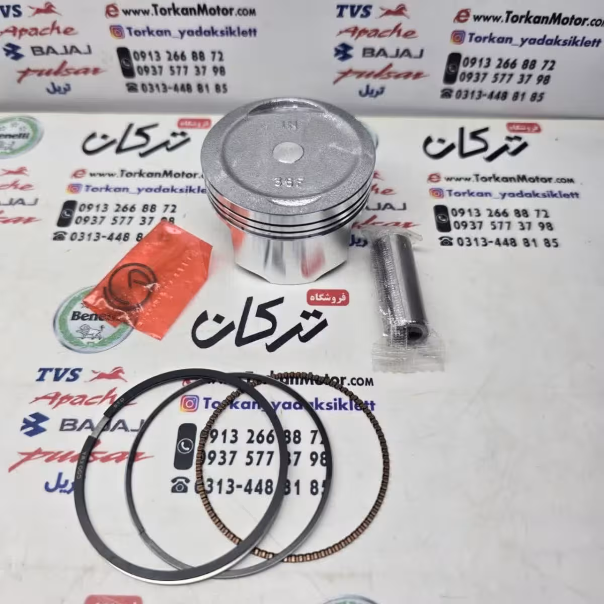 رینگ و پیستون ( پستان ) موتور طرح کلیک رادیات دار کیفیت درجه 1 ( سایز صفر )