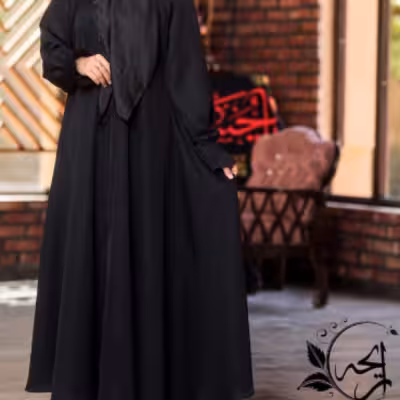 مانتو شلوار زنانه کرپ مدل مانتو عبایی الیزه
