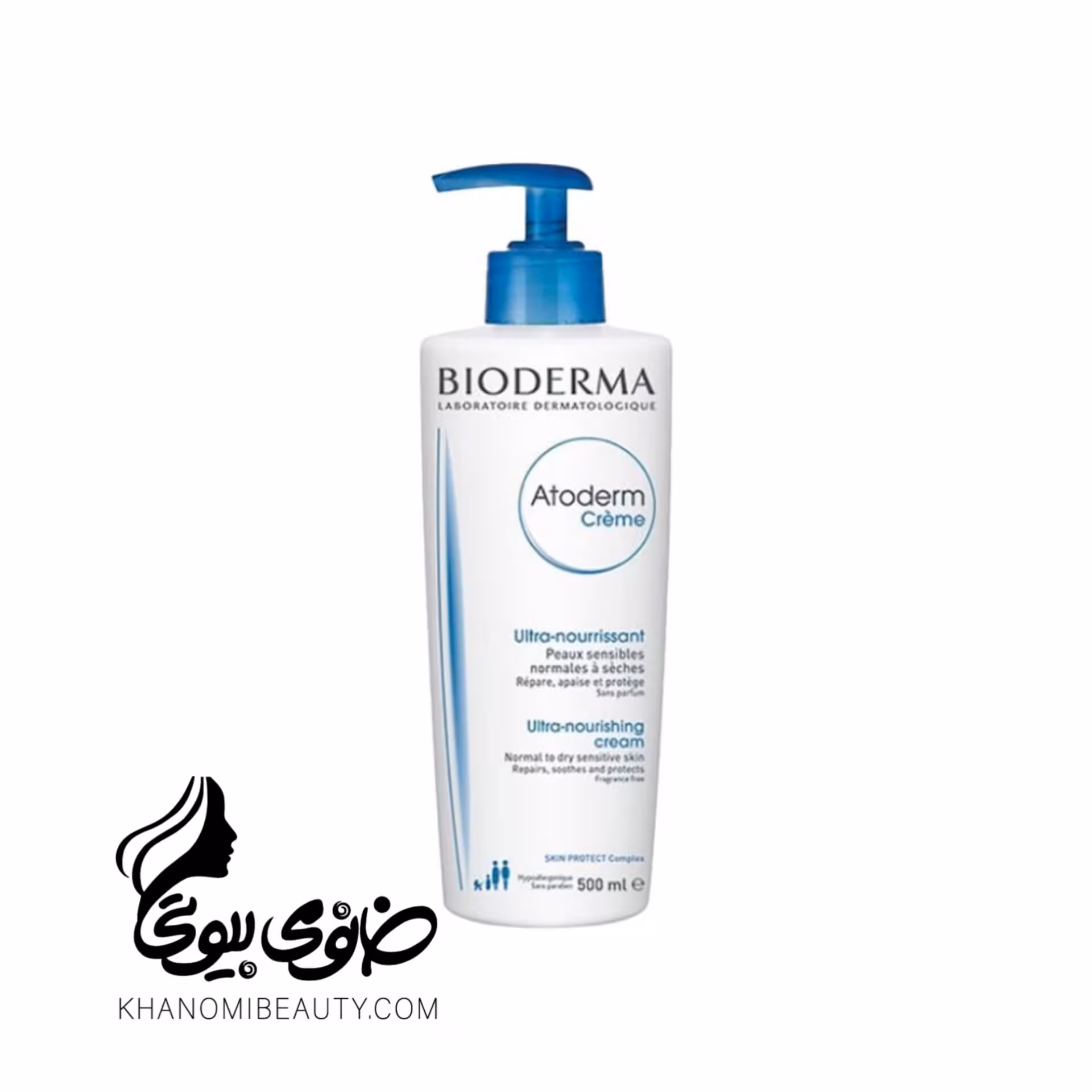 کرم صورت و بدن اتودرم 500 میل بایودرما Atoderm Nourishing Cream For Normal And Dry Skins