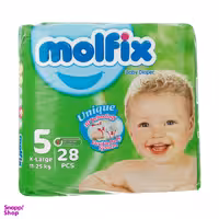 پوشک بچه مولفیکس (Molfix) مدل Unique سایز 5 بسته 28 عددی