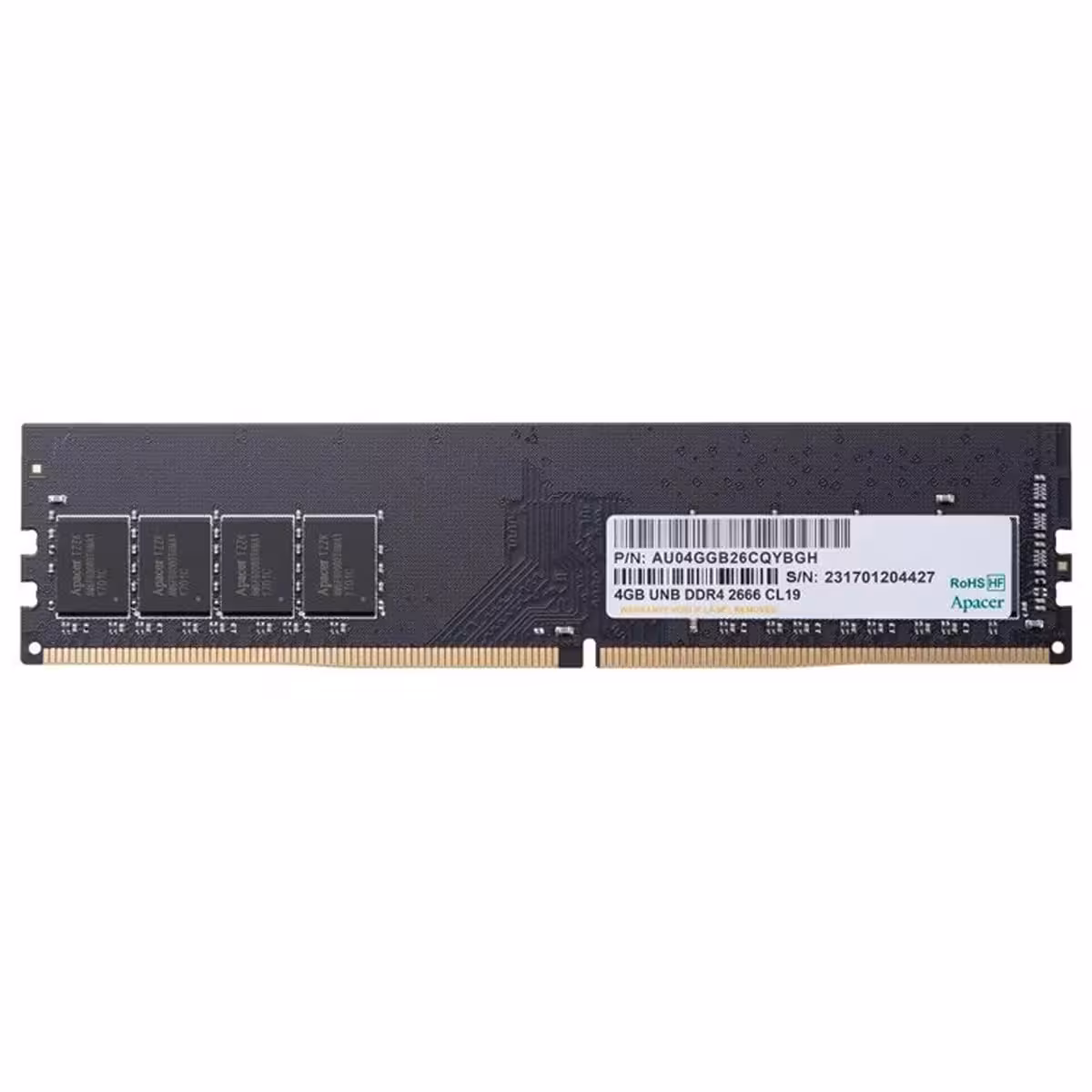 رم دسکتاپ DDR4 تک کاناله 2666 مگاهرتز CL19 اپیسر APACER ظرفیت 4 گیگابایت