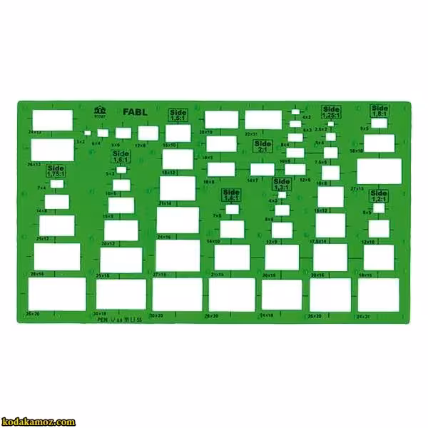 شابلون مستطیل فابل