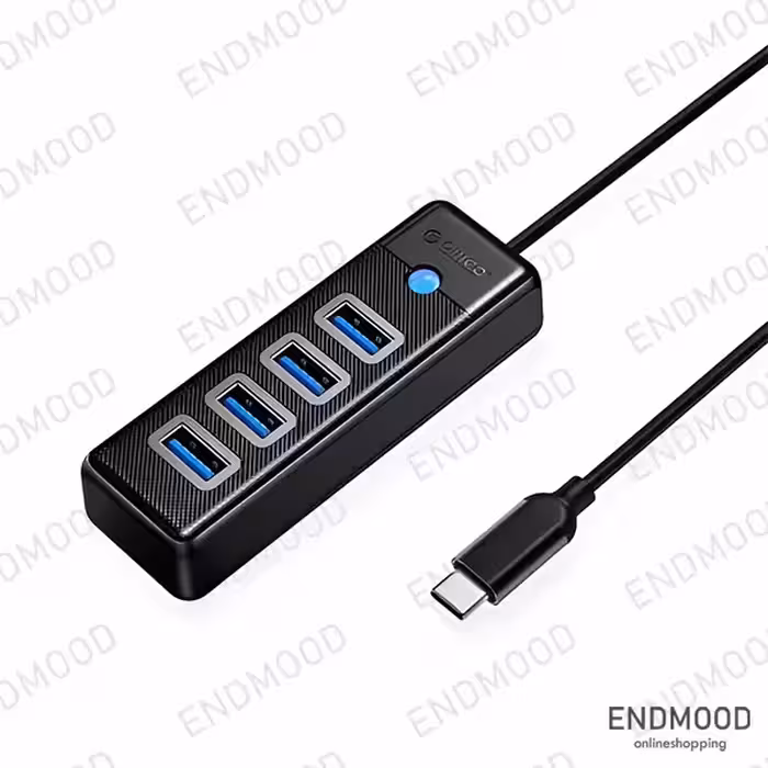 هاب 4 پورت USB-C اوریکو مدل PW4U-C3-015-BK
