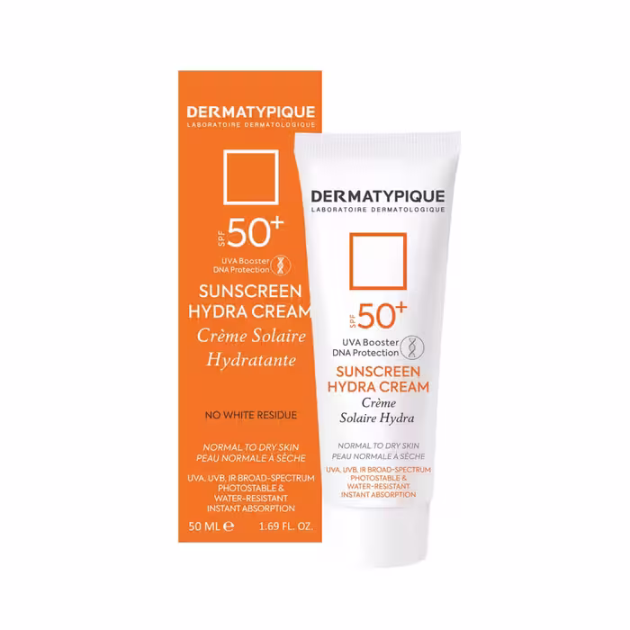 کرم ضد آفتاب  SPF50 مرطوب کننده بی رنگ درماتیپیک 50 میل