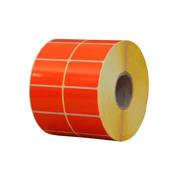 لیبل نارنجی سایز 51*34- 3000 عددی دو ردیفه(دیجی کالا)