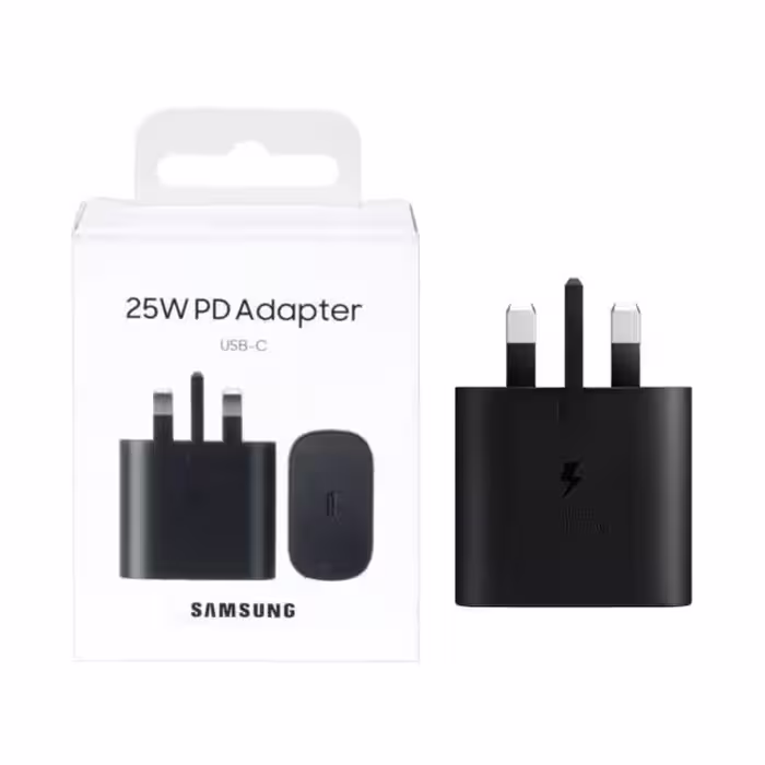 شارژر سه پین SAMSUNG 25W درجه یک TA800 پک عرب( فست و PD) مشکی و سفید-گارانتیA-کد3998