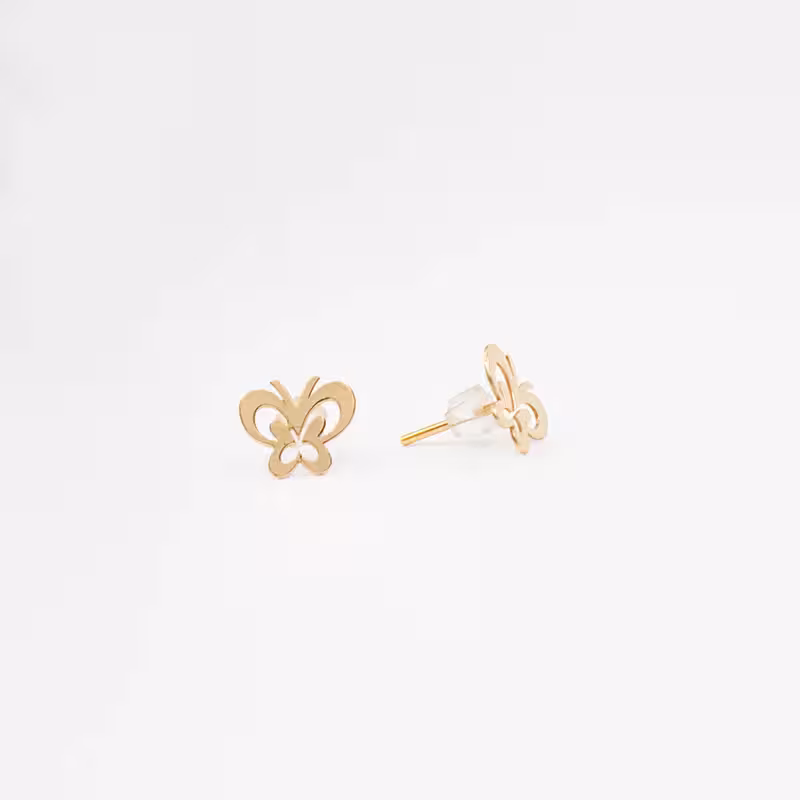 گوشواره میخی طرح پروانه