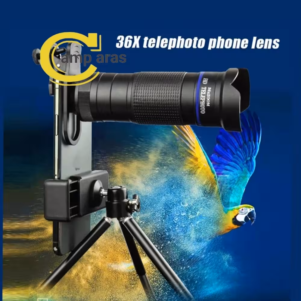 لنز تلسکوپی دوربین موبایل تله زوم HD TELEPHOTO 36xZOOM - کمپ آراس