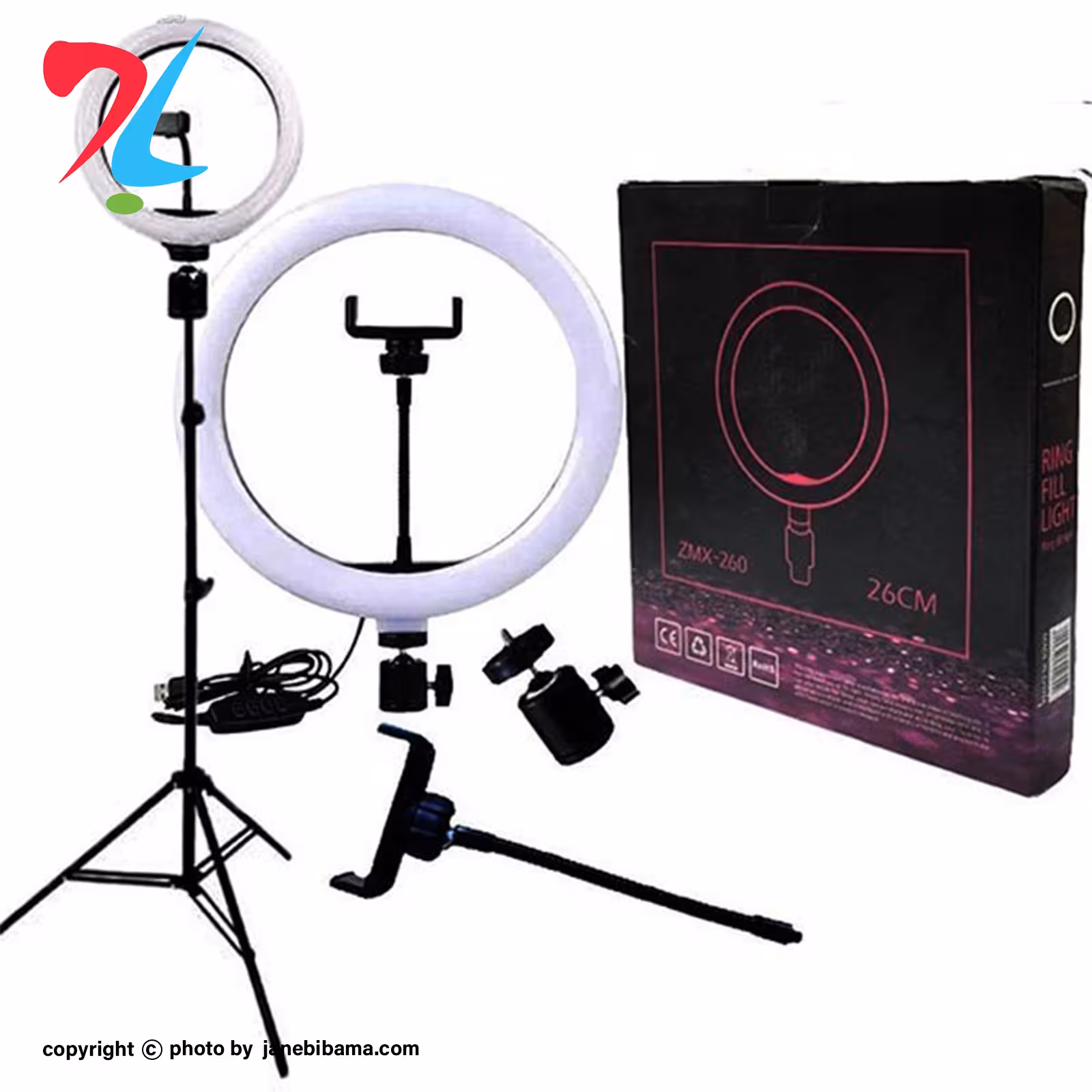 رینگ لایت(26 سانتی متر 10 وات) HERO HX-260 Ring Light   پایه