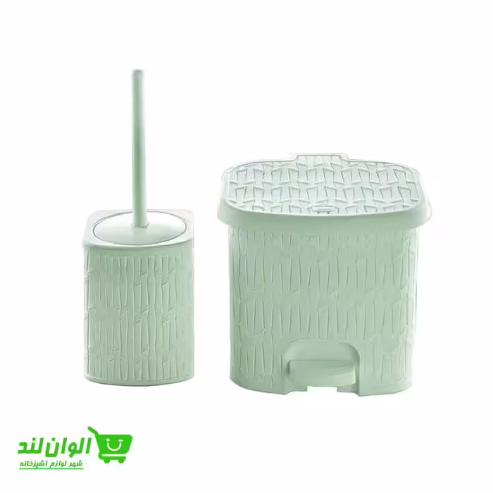 ست سطل و فرچه چهارگوش لیمون طرح بامبو کد 27209