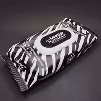 دستمال مرطوب 60 برگ ارایشی بانیو مدل راه راه گوره خری /