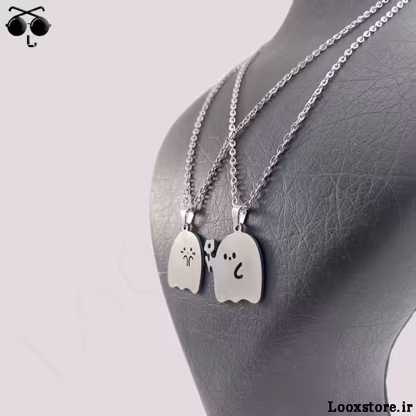 گردنبند ست دختر و پسر مدل گل تقدیم عشقم!