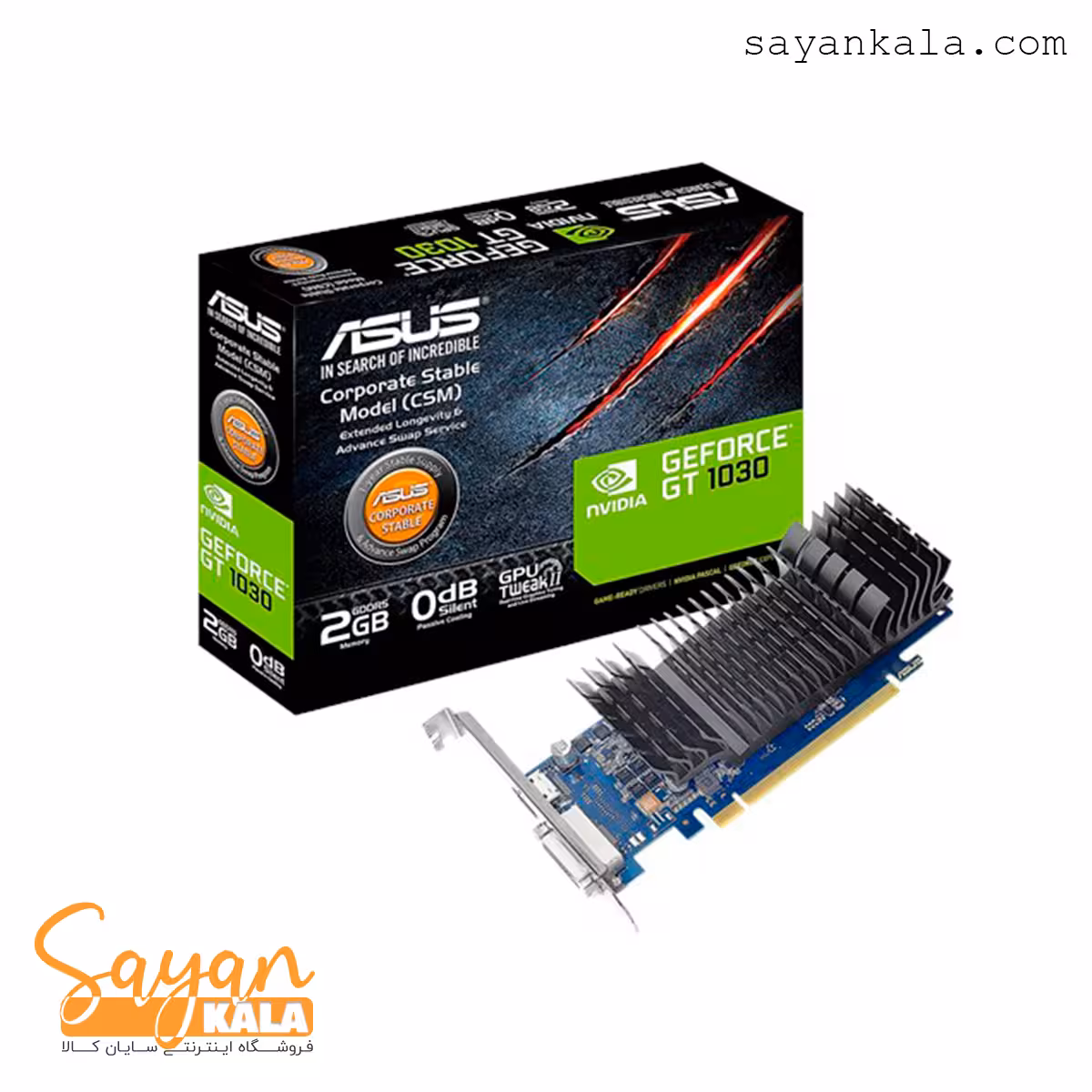کارت گرافیک ایسوس مدل GT 1030/SL/2G/BRK
