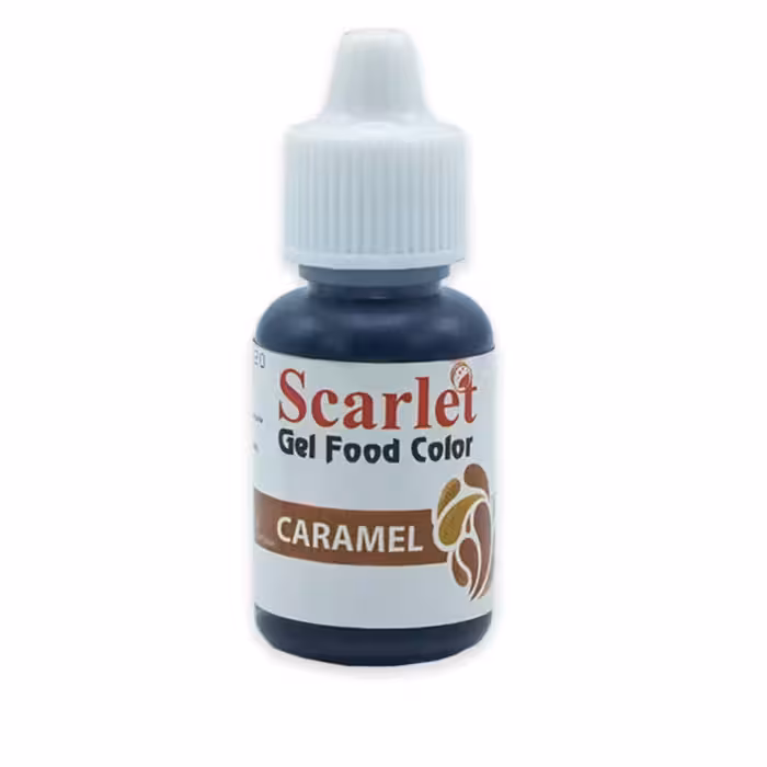 رنگ ژله ای 25 گرمی کاراملی اسکارلت