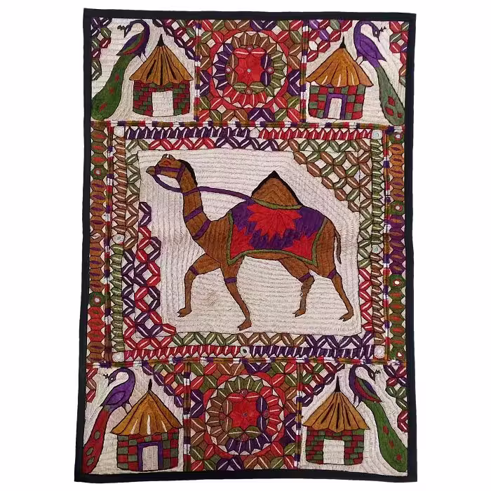 رومیزی سوزن دوزی ابریشم دیوار کوب کد GHAAB16