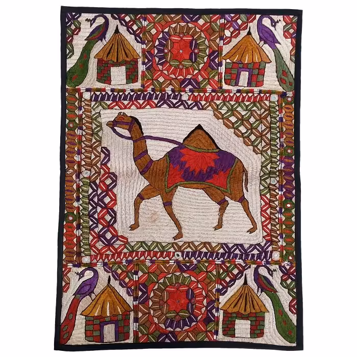 رومیزی سوزن دوزی ابریشم دیوار کوب کد GHAAB16