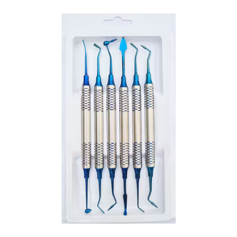 کیت 6 عددی قلم کامپوزیت آبی Composite Filling Instrument