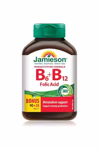 قرص ویتامین B6 B12 و فولیک اسید Jamieson - بسته 110 عددی