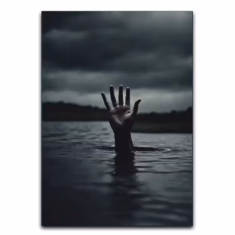 تابلو غرق آب