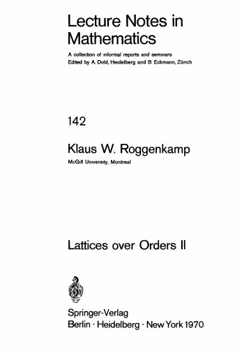 خرید و دانلود نسخه کامل کتاب Lattices over Orders II