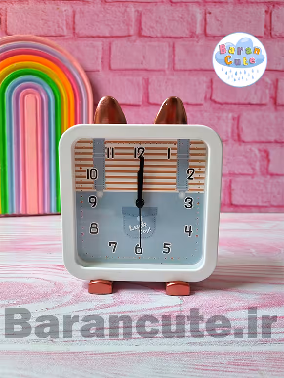 ساعت رومیزی  فانتزی کودک زنگ دار طرح لباس آبی