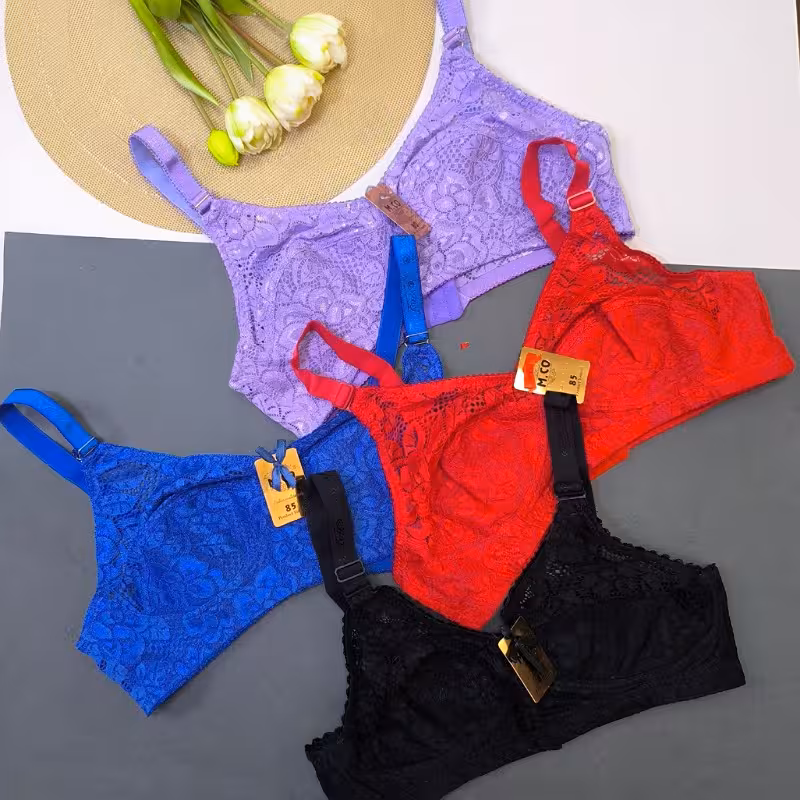 سوتین دانتل زیر نخ بدون فنرسایز 75 تا 90