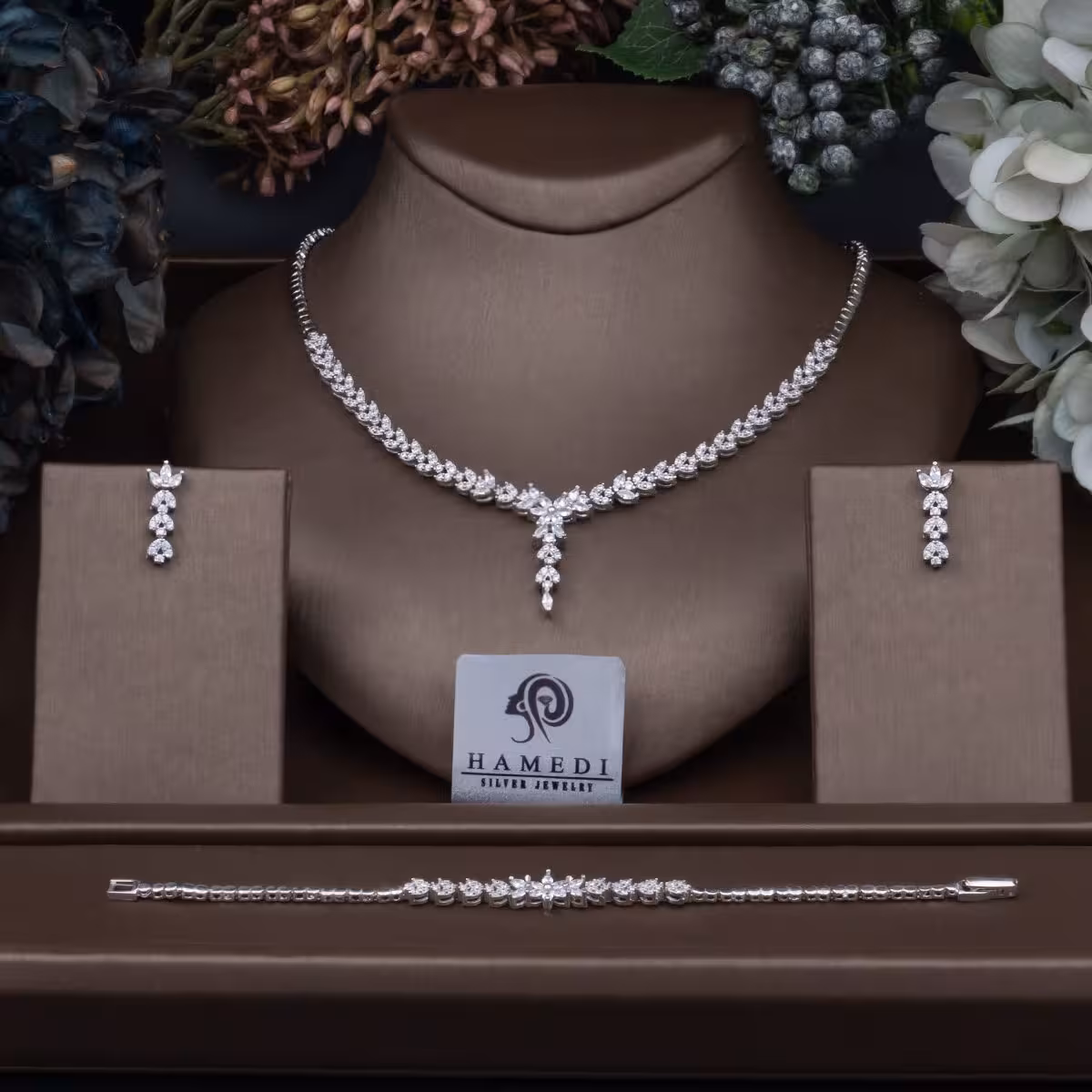 سرویس نقره زنانه ظریف شیک مدل SI K2