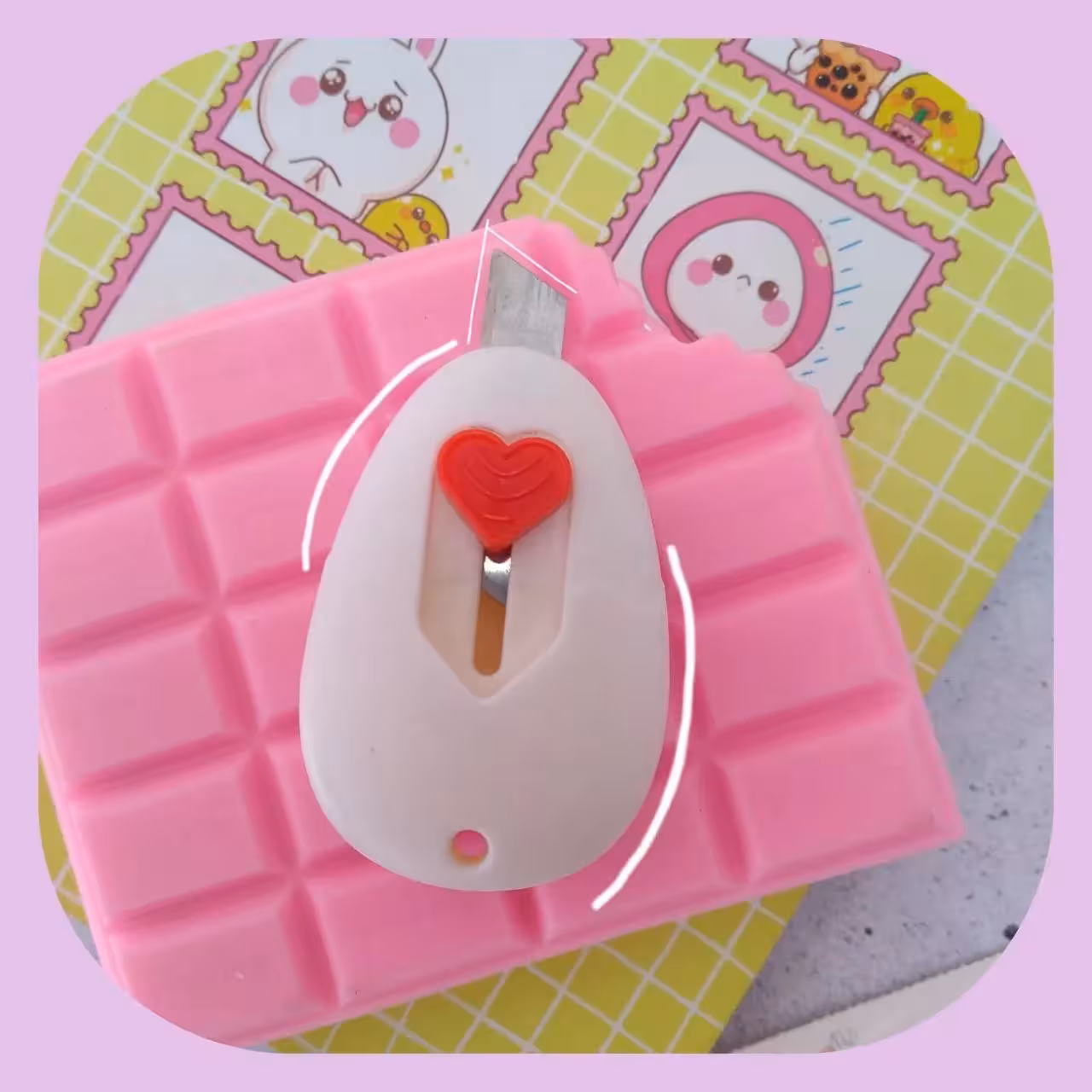 کاتر مینی طرح تخم مرغی 3 رنگ سفید صورتی و آبی