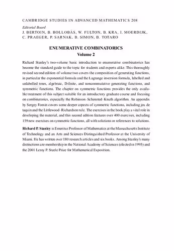خرید و دانلود نسخه کامل کتاب Enumerative Combinatorics