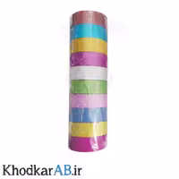 چسب فانتزی رنگی اکلیلی بسته 10 رنگ