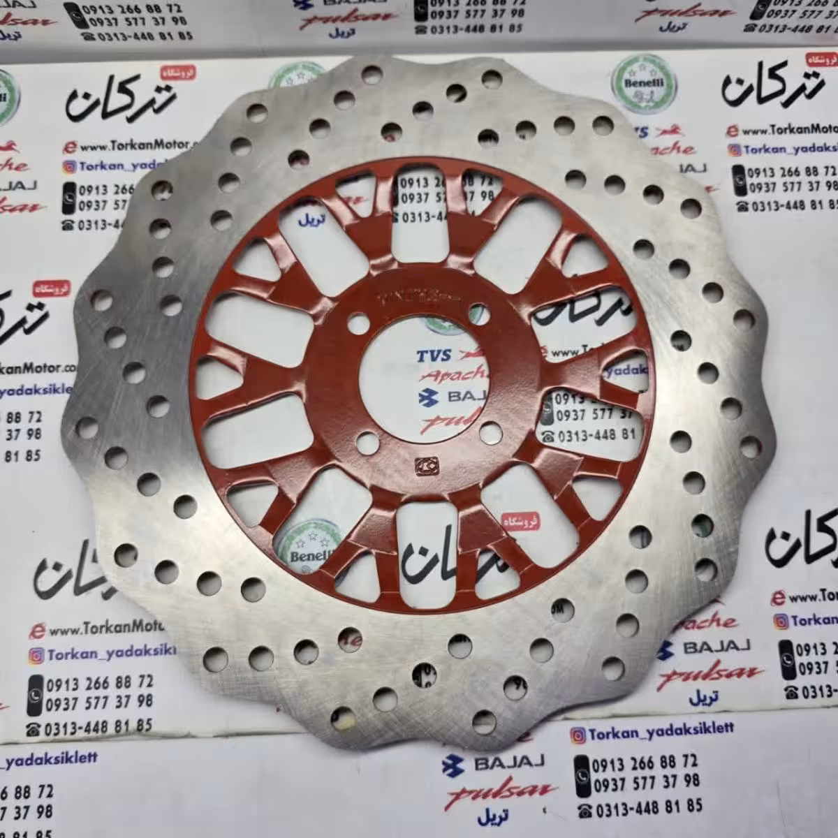 دیسک ترمز جلو تریل gy جی وای و پیشرو زیپ استار و xl ایکس ال و فلات و پرواز طرح crf سی ار اف قرمز اصلی