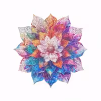 پازل چوبی رووود مدل گل ماندانا TA001