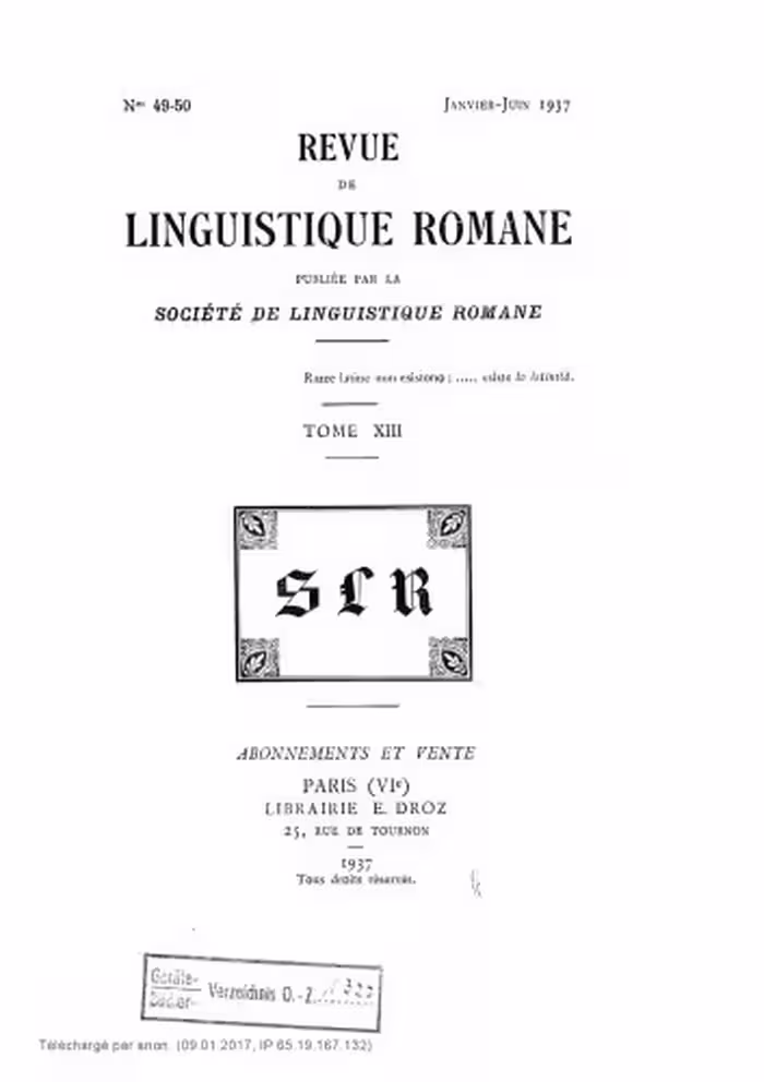 خرید و دانلود نسخه کامل کتاب Revue de linguistique romane