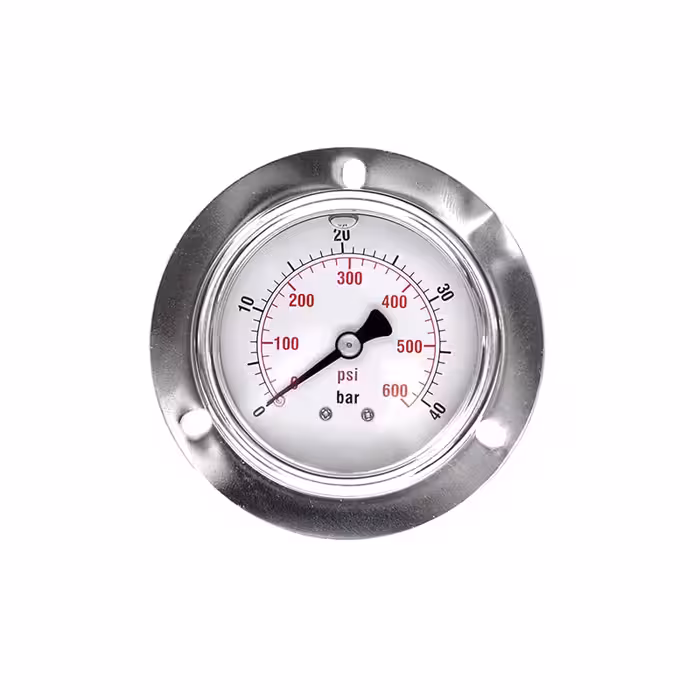 گیج فشار صفحه 10 سانت روغنی 40 بار تابلویی