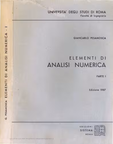 خرید و دانلود نسخه کامل کتاب Elementi Di Analisi Numerica, Parte I