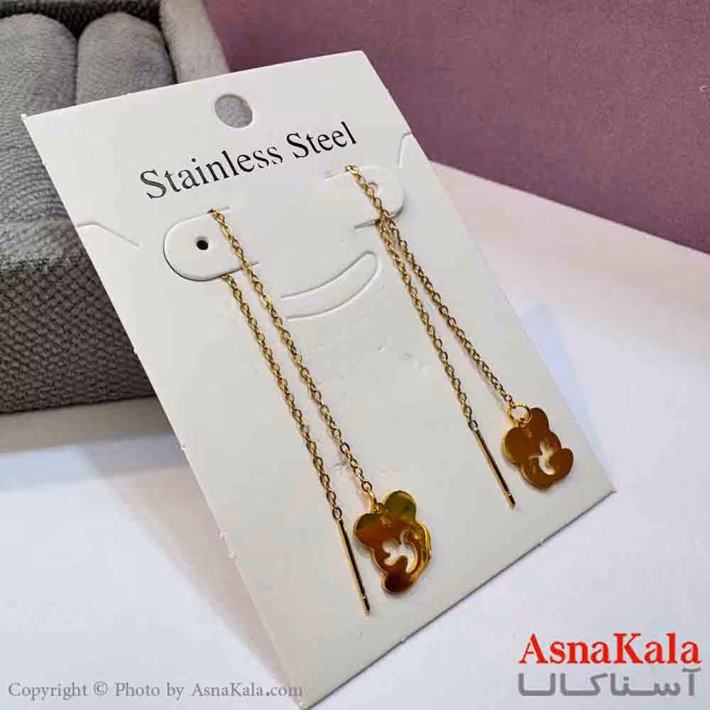 گوشواره بخیه دخترانه مدل استیل 316 کد GSH152007W