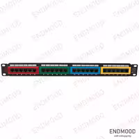 پچ پنل کالر رنگی 24 پورت Cat5e UTP متا الکترونیک 1040004