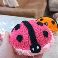  بافتنی عروسک کفشدوزک 